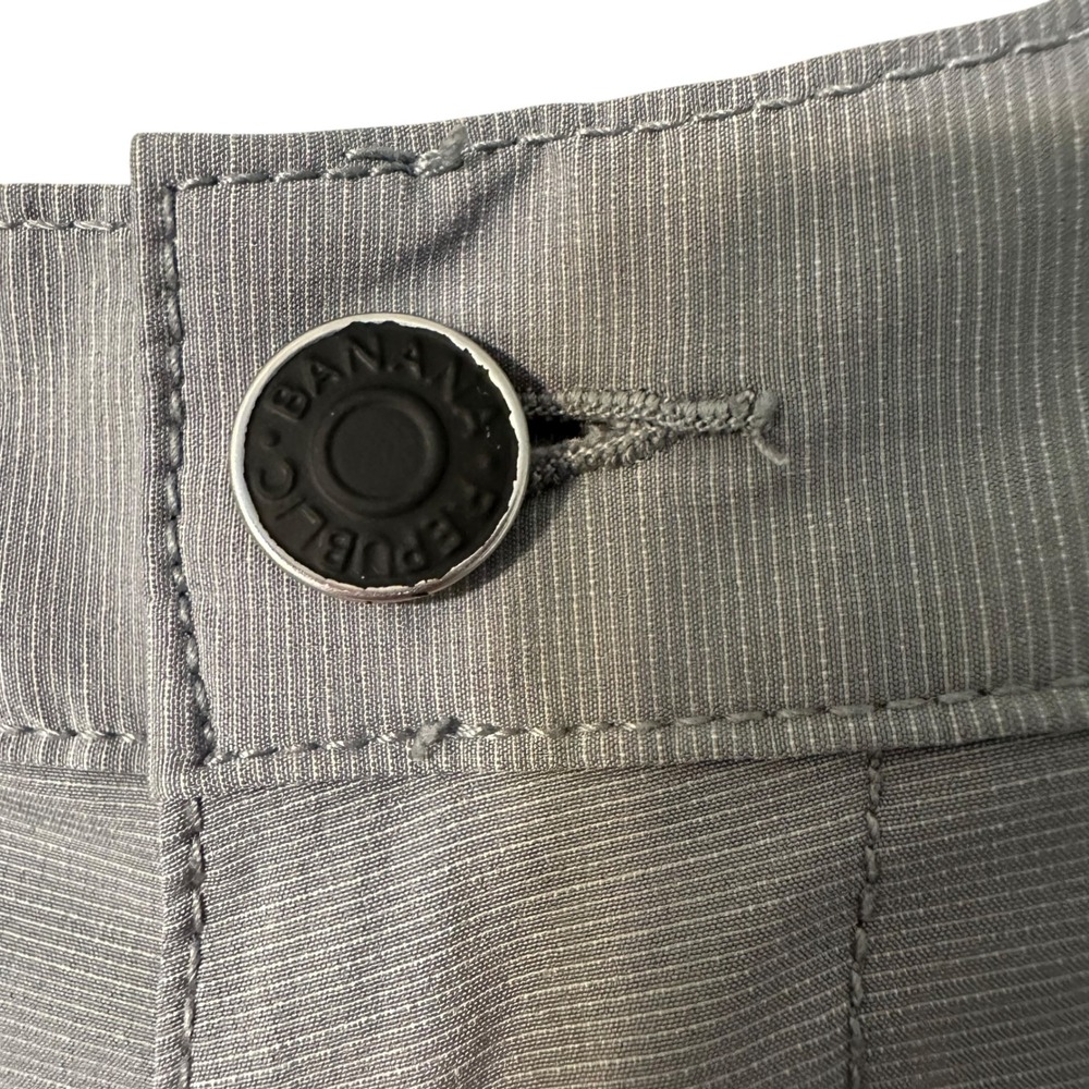 Banana Republic Mens Gray Flat Front Chino‎ Shorts Size 38 - Picture 5 of 13